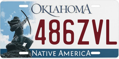 OK license plate 486ZVL
