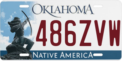 OK license plate 486ZVW