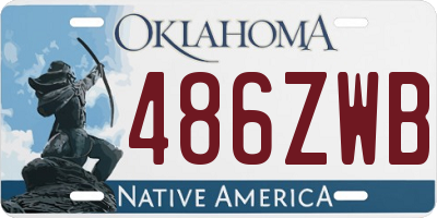OK license plate 486ZWB