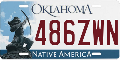 OK license plate 486ZWN