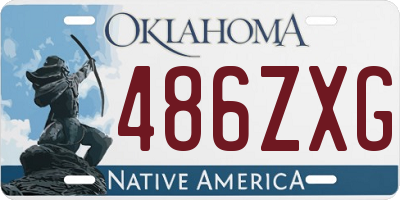 OK license plate 486ZXG