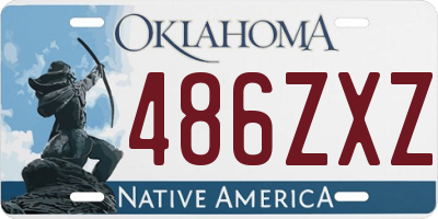 OK license plate 486ZXZ