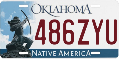 OK license plate 486ZYU