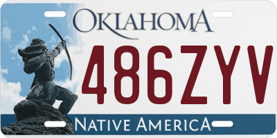 OK license plate 486ZYV