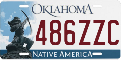 OK license plate 486ZZC