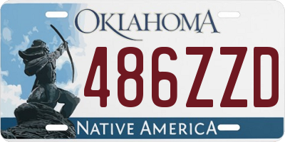 OK license plate 486ZZD