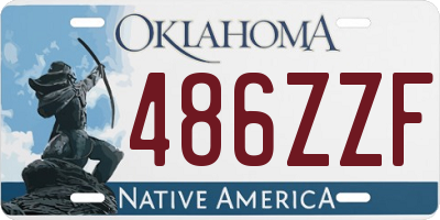 OK license plate 486ZZF