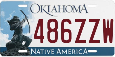 OK license plate 486ZZW