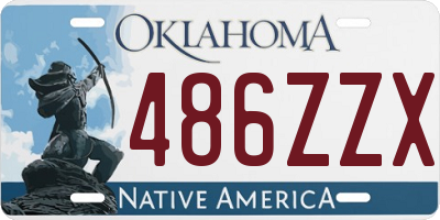 OK license plate 486ZZX