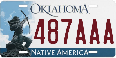 OK license plate 487AAA