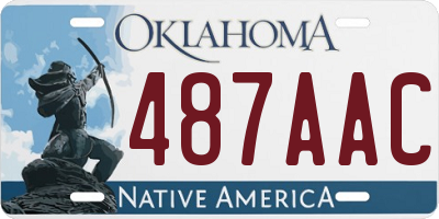 OK license plate 487AAC