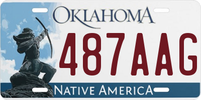 OK license plate 487AAG