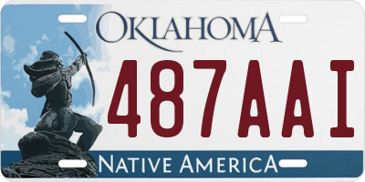 OK license plate 487AAI