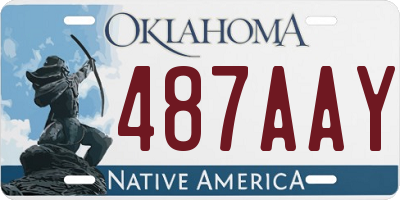 OK license plate 487AAY