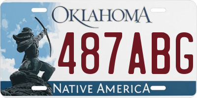 OK license plate 487ABG