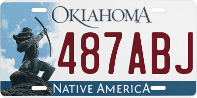 OK license plate 487ABJ