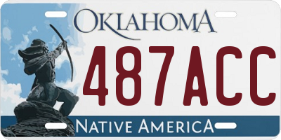 OK license plate 487ACC
