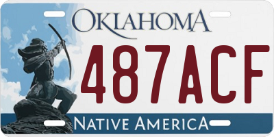 OK license plate 487ACF