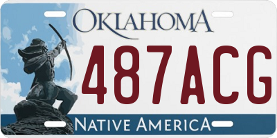 OK license plate 487ACG