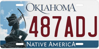 OK license plate 487ADJ