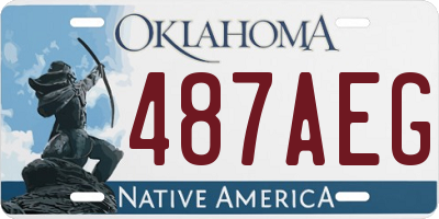OK license plate 487AEG