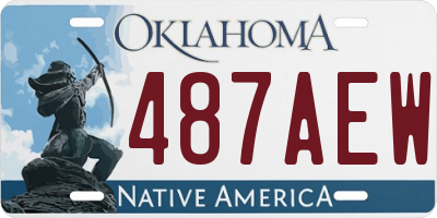 OK license plate 487AEW