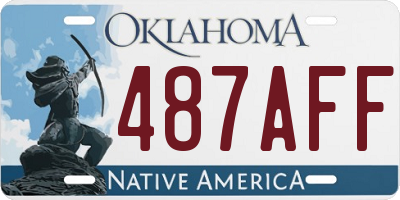 OK license plate 487AFF
