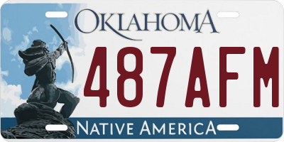 OK license plate 487AFM