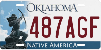 OK license plate 487AGF