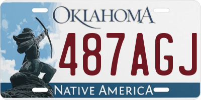 OK license plate 487AGJ