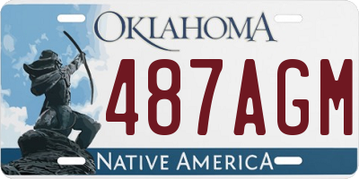 OK license plate 487AGM