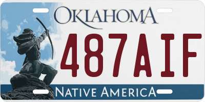OK license plate 487AIF
