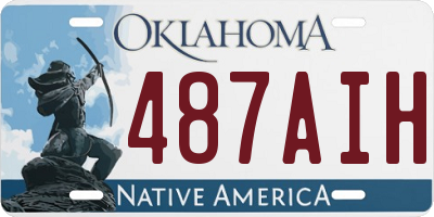 OK license plate 487AIH