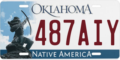 OK license plate 487AIY