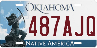 OK license plate 487AJQ