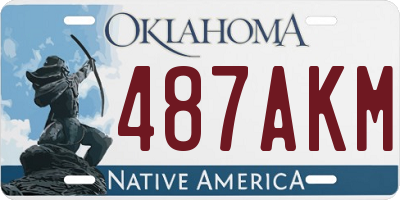 OK license plate 487AKM