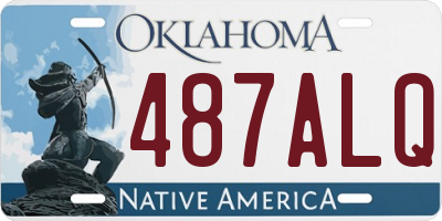 OK license plate 487ALQ