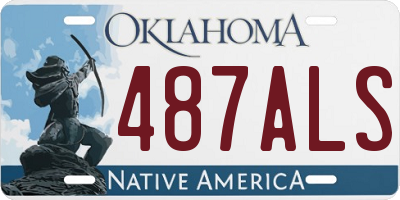 OK license plate 487ALS