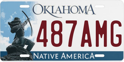 OK license plate 487AMG