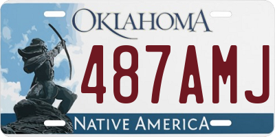 OK license plate 487AMJ
