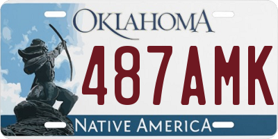 OK license plate 487AMK