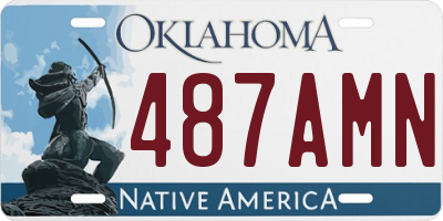 OK license plate 487AMN
