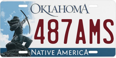 OK license plate 487AMS