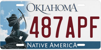 OK license plate 487APF