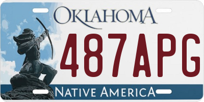 OK license plate 487APG