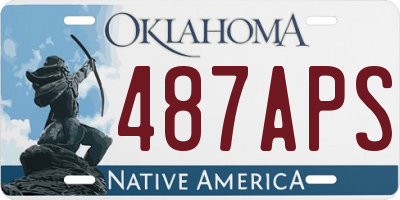 OK license plate 487APS