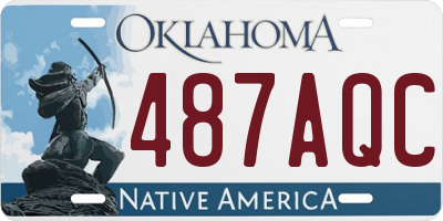 OK license plate 487AQC