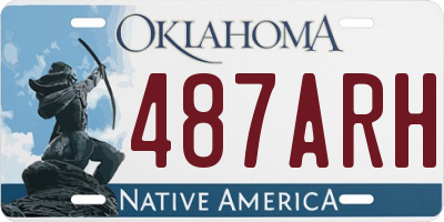 OK license plate 487ARH