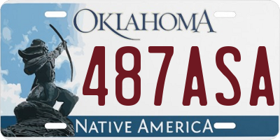 OK license plate 487ASA