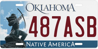 OK license plate 487ASB